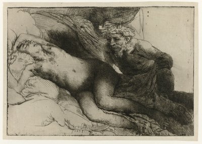 Jupiter and Antiope by Rembrandt van Rijn