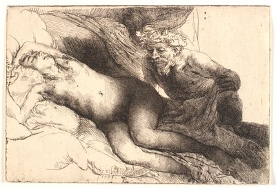 Jupiter and Antiope: The Larger Plate by Rembrandt van Rijn