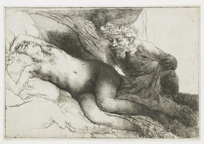 Jupiter and Antiope: The Larger Plate by Rembrandt van Rijn
