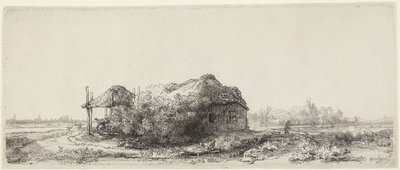 Landscape with Cottages and a Hay Barn by Rembrandt van Rijn