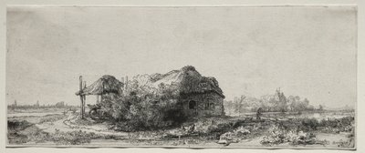 Landscape with a Cottage and Hay Barn by Rembrandt van Rijn