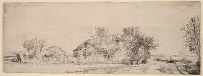 Landscape with a Road Beside a Canal by Rembrandt van Rijn