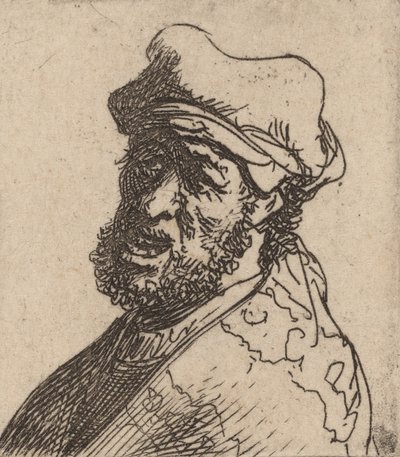 Man Crying Out, Three-Quarters Left by Rembrandt van Rijn