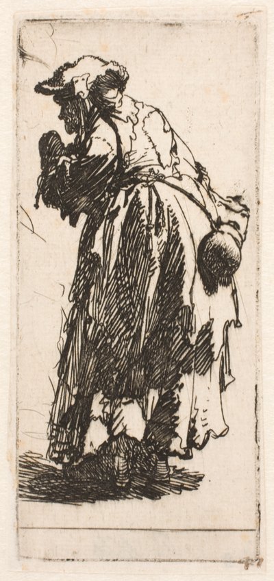 Old Beggar Woman with a Gourd by Rembrandt van Rijn