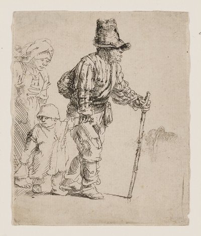 Peasant Family on the Move by Rembrandt van Rijn