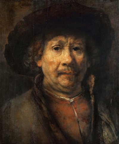 Small Self-Portrait by Rembrandt van Rijn