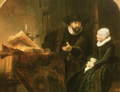 Portrait of Cornelius Anslo and his Wife by Rembrandt van Rijn