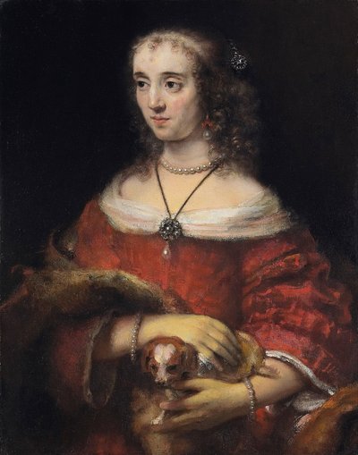 Portrait of a Lady with a Lap Dog by Rembrandt van Rijn