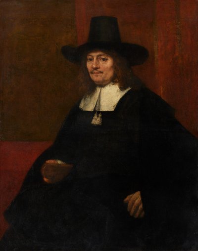 Portrait of a Man in a Tall Hat by Rembrandt van Rijn