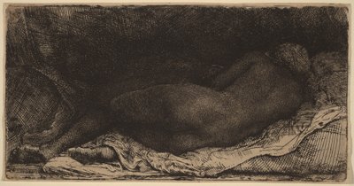 Reclining Female Nude by Rembrandt van Rijn