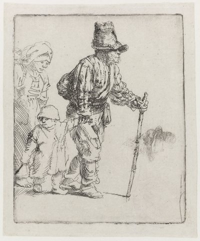 Wandering Peasant Family by Rembrandt van Rijn