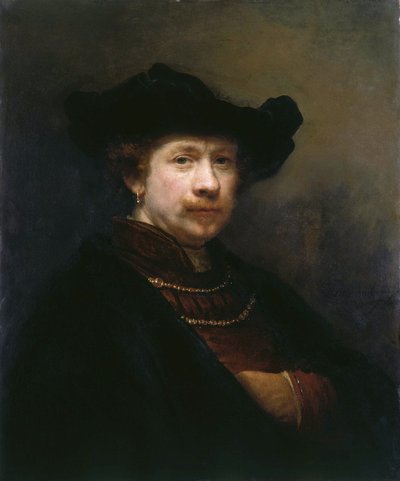 Self-Portrait in a Flat Cap, 1642 by Rembrandt van Rijn