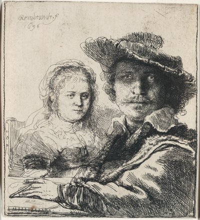 Self-Portrait with Saskia by Rembrandt van Rijn