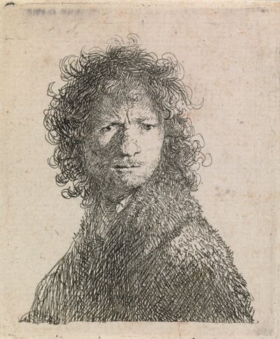 Self Portrait, Frowning by Rembrandt van Rijn