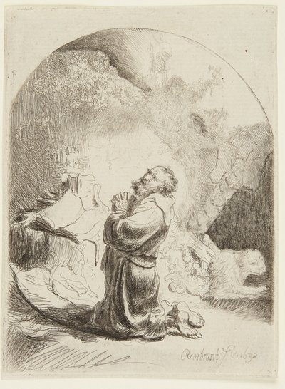 St. Jerome Praying by Rembrandt van Rijn