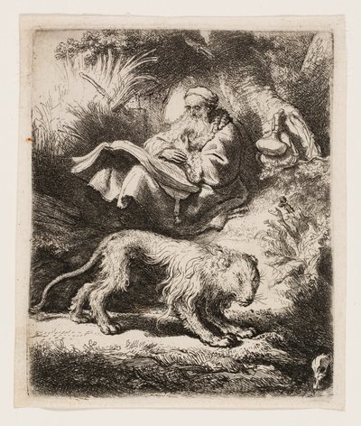 St. Jerome Reading by Rembrandt van Rijn
