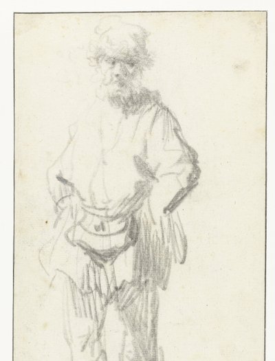 Standing Man with a Pouch by Rembrandt van Rijn