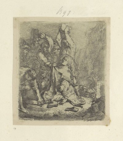Stoning of Stephen by Rembrandt van Rijn
