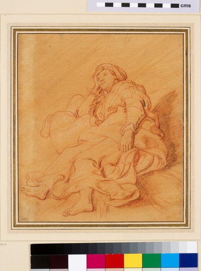Study of the Figure of Rachel by Rembrandt van Rijn