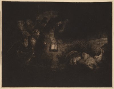 The Adoration of the Shepherds: A Night Piece by Rembrandt van Rijn