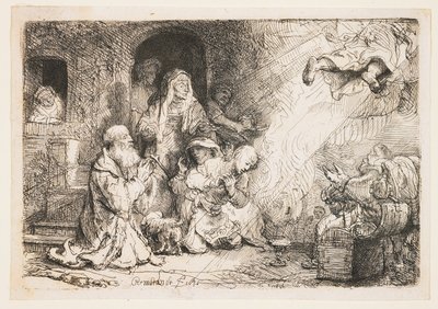 The Angel Departing from the Family of Tobias by Rembrandt van Rijn