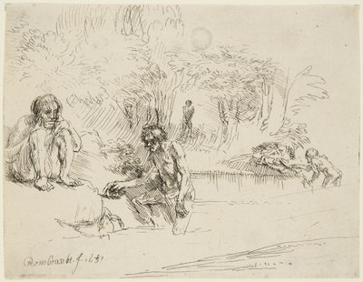 The Bathers by Rembrandt van Rijn