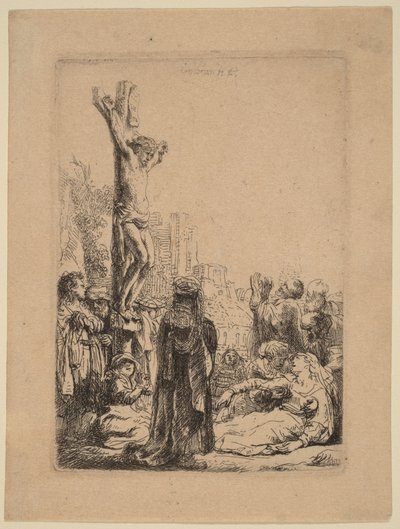 The Crucifixion: Small Plate by Rembrandt van Rijn