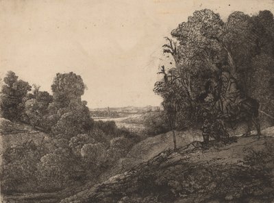 The Flight into Egypt: Altered from Seghers by Rembrandt van Rijn