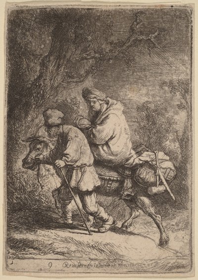 The Flight into Egypt: Small by Rembrandt van Rijn