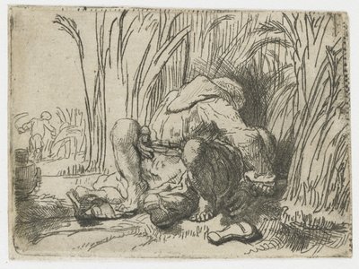 The Monk in the Cornfield by Rembrandt van Rijn