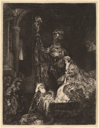 The Presentation in the Temple in the Dark Manner by Rembrandt van Rijn