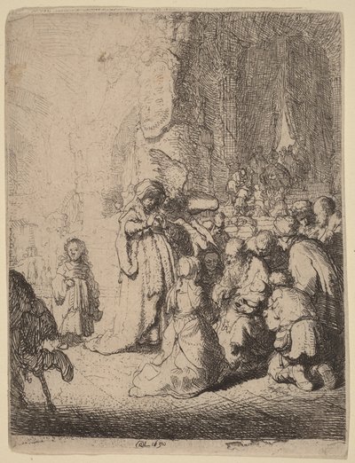 The Presentation in the Temple with the Angel: Small Plate by Rembrandt van Rijn