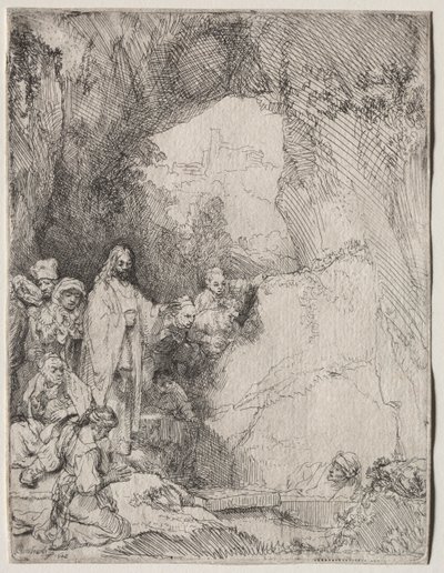 The Raising of Lazarus: Small Plate by Rembrandt van Rijn