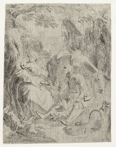 The Rest on the Flight into Egypt by Rembrandt van Rijn