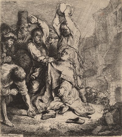 The Stoning of Saint Stephen by Rembrandt van Rijn
