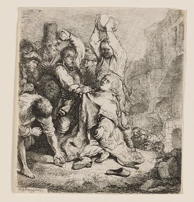 The Stoning of St. Stephen by Rembrandt van Rijn