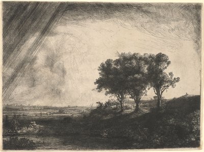 The Three Trees by Rembrandt van Rijn