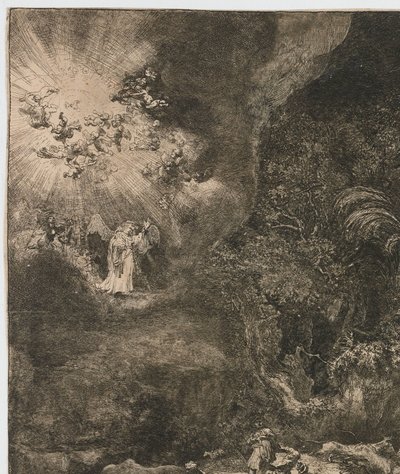 The Angel Appearing to the Shepherds by Rembrandt van Rijn