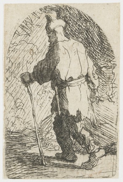 The Flight into Egypt: A Sketch: St Joseph by Rembrandt van Rijn