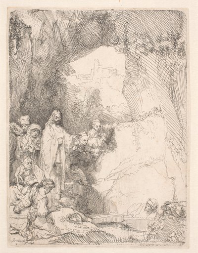The Raising of Lazarus: The Smaller Plate by Rembrandt van Rijn