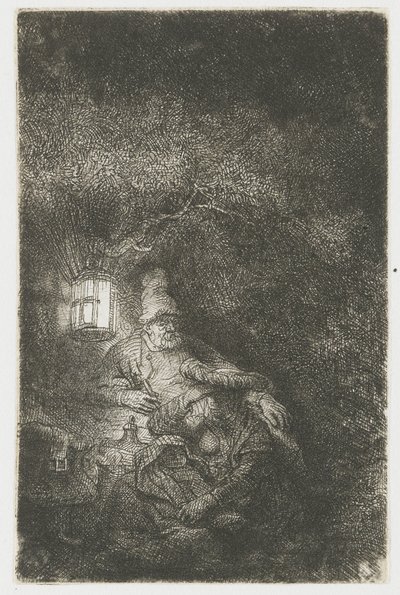 The Rest on the Flight into Egypt: A Night Piece by Rembrandt van Rijn