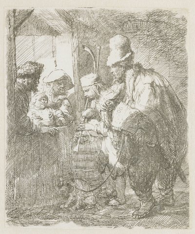 The Strolling Musicians by Rembrandt van Rijn