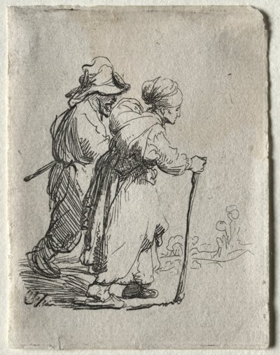 Two Tramps, a Man and a Woman, c. 1634 by Rembrandt van Rijn