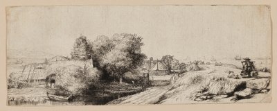 View of the Diemerdijk with a Milkman and Cottages by Rembrandt van Rijn