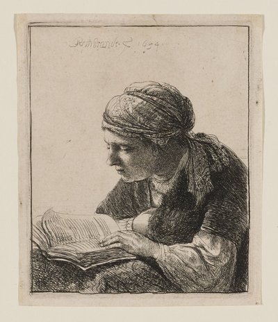 Woman Reading by Rembrandt van Rijn