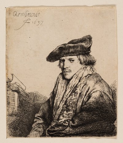 Young Man in a Velvet Cap (Petrus Sylvius?) by Rembrandt van Rijn
