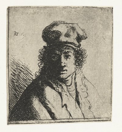 Young Man in Cap: Bust by Rembrandt van Rijn