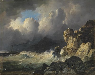 Stormy Coastline by Remigius Adrianus Haanen
