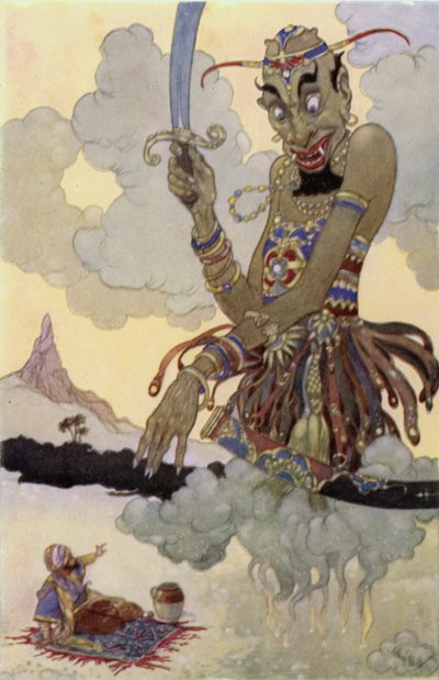 An Angry Genie by René Bull