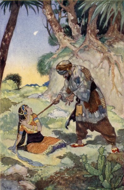 He Began to Beat her so Badly that she Cried out for Help by René Bull